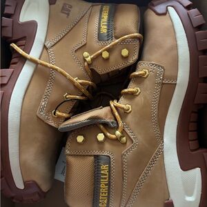 NEW Caterpillar Mens INVADER HI ASTM/STEEL TOE Work Boots Honey Reset 9.5